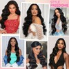 Rruaneal 30Inch 200% Density Body Wave Lace Front Wigs Human