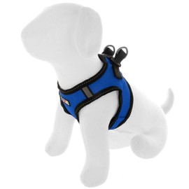 Pawtitas Dog Vest Harness Made with Breathable Air Mesh | All Weather Vest Harness for Extra Small Puppies and Large Cats with Quick-Release Buckle - Extra Small Blue Mesh Dog Harness