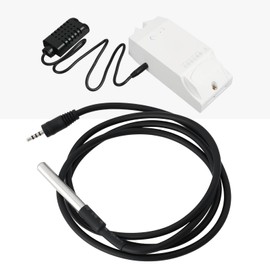 ECSiNG 2pcs DS18-B20 Temperature Sensor -10°C to 85°C with 2.5mm Connecter 1m Compatible with Sonoff TH10/16