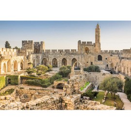 Pnylzzyxh Jerusalem Backdrop Israel Historical Site Backdrop Old City Tower of David Backdrop for Commemorate Theme Portrait Photography Background 10x8ft Banner Photo Studio Props