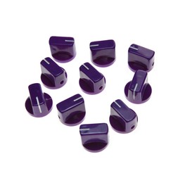 KAISH 10pcs Guitar AMP Effect Pedal Knobs Pointer Knob with Set Screw Purple