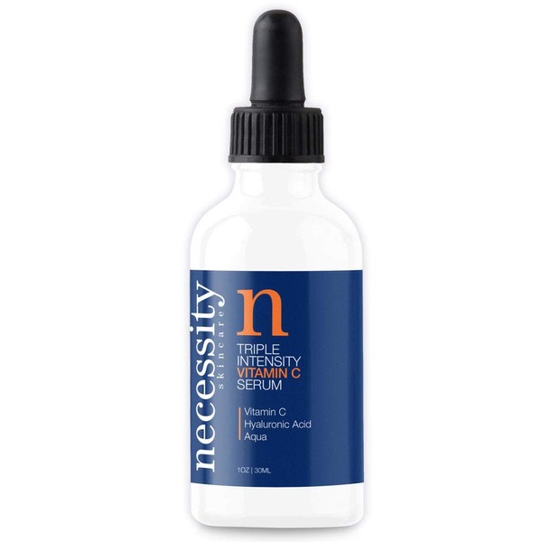 Necessity Skincare Triple Intensity Vitamin C Serum Without Hyaluronic Acid for Face, 1 Fluid Ounce