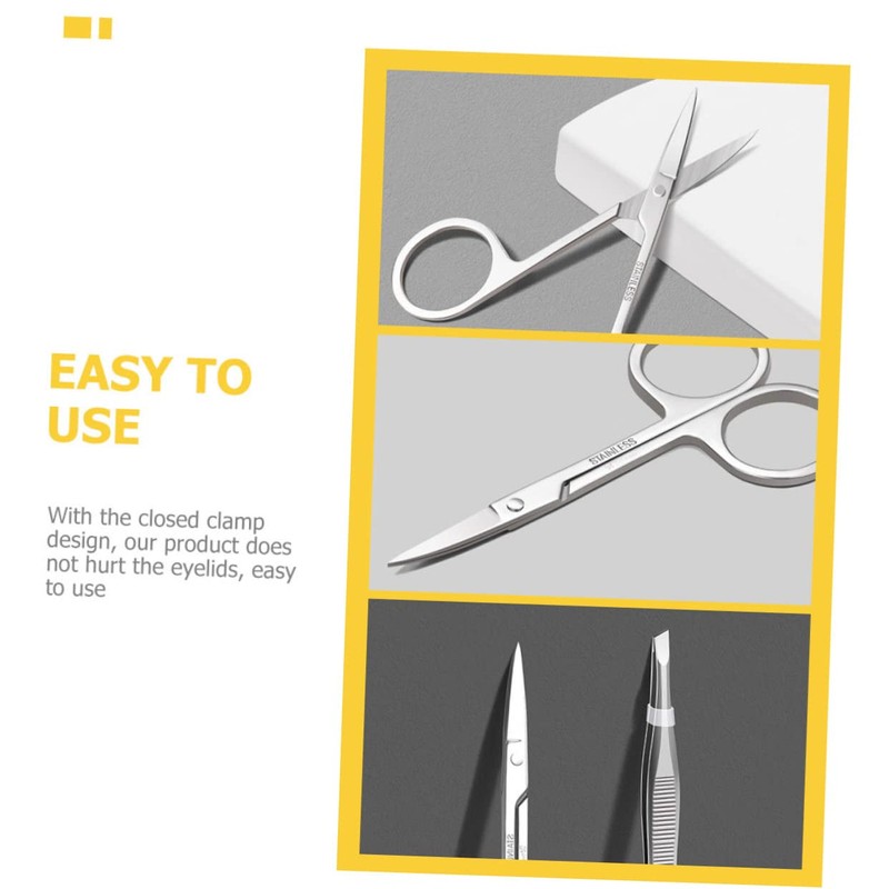FOMIYES Stainless Steel Eyebrow Grooming Kit Durable Brow Scissors Precision