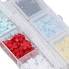 2 Boxes 12 Grids 3D Flower Nail Charms Resin DIY