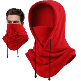 Joyoldelf Ski Mask for Men Women Balaclava Face Mask Full Winter Mask Breathable Sports Mask- Red