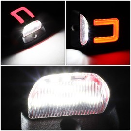 NUVISION LIGHTING NVL-LPL-005 Pair of White/Red LED Lighting License Plate Lights Compatible with 2005-2015 Tacoma / 2000-2013 Tundra