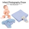 3pcs Baby Photography Props Soft Newborn Photo Blanket Doll Hat