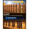 JOFIOS Solar Fence Lights 8 Pack Brown, 50 Lumens Outdoor