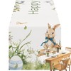 Gihioue Easter Bunny Tablecloth, Easter Table Runner, 72 Inch Long