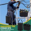 SilTriangle 2 Pack Canvas Bucket and Oval Tool Bag, Bucket