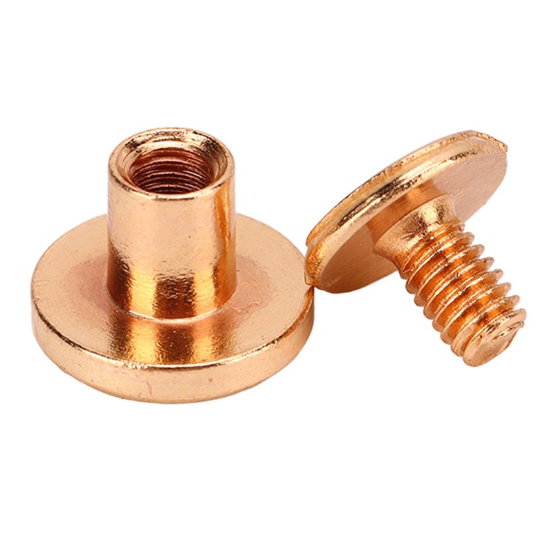 200 Set Book Binding Screw 9x6.5mm DIY Leather Electroplating Uniform