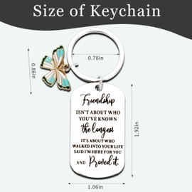 Friendship Gifts for Women - Inspirational Keychains for Christmas & Birthday