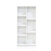 Furinno 7-Cube Reversible Open Shelf, White