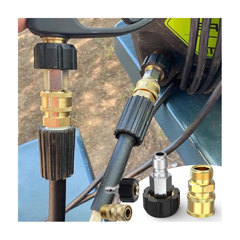 WEZCHUGHAOL Pressure Washer Adapter Set, Quick Connect Gun to Wand,
