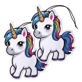 VmG-Store 2er Set Tuning Lufterfrischer Duftbaum frs Auto Air Freshener Design Duft Anh?nger (2x Einhorn)