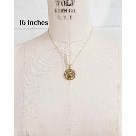 16k Gold Plated Good Luck Charm Necklace on 14k Gold Filled Chain - 16, 18, or 20 Inches Gold Lucky Charm Necklace by Miller Mae Designs (16, Gold)
