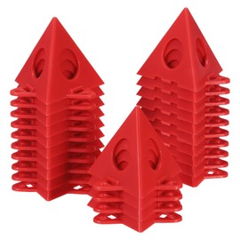 PATIKIL Painting Stands, 24 Pack ABS Plastic Mini Cone Paint Stands Risers Support for Painter Elevated Canvas Door Cabinet, Red