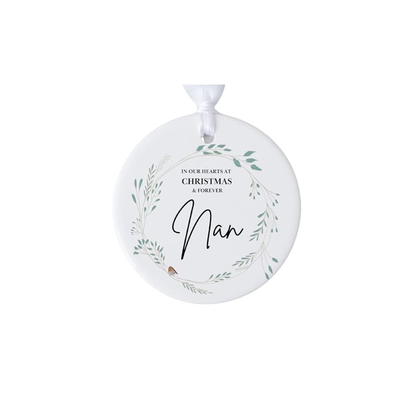 Nan Memorial Christmas Bauble, Remembering Nan At Christmas, Nan Remembrance