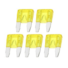 Partuto Pack of 5 Mini 20 Amp APM/ATM Universal Car Fuse Blade Style Fuses Short Circuit Protection - Car Boat Truck SUV Motorhome - Plastic Metal Yellow