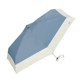 [2023] Wpc. Parasol, Light Shielding Tiny, (Limited Color), Blue x Off, Folding Umbrella, 18.5 inches (47 cm), For Both Sunny and Rainy Weather, UV Protection, 100% Heatstroke, Compact, Small, Palm
