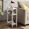 TUTOTAK Small Side Table, Narrow End Table, Skinny Sofa Table,