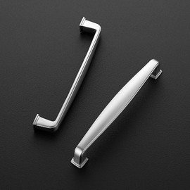 Ravinte 5 Pack Solid 5 Inch Kitchen Cabinet Handles Brushed Nickel Cabinet Pulls Satin Nickel Drawer Pulls Kitchen Cabinet Hardware Kitchen Handles for Cabinets Cupboard Handles Drawer Handles