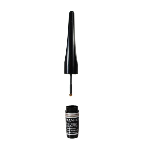 Medium Blonde Makki Eye Brow Semi Tattoo Matte Natural Surface