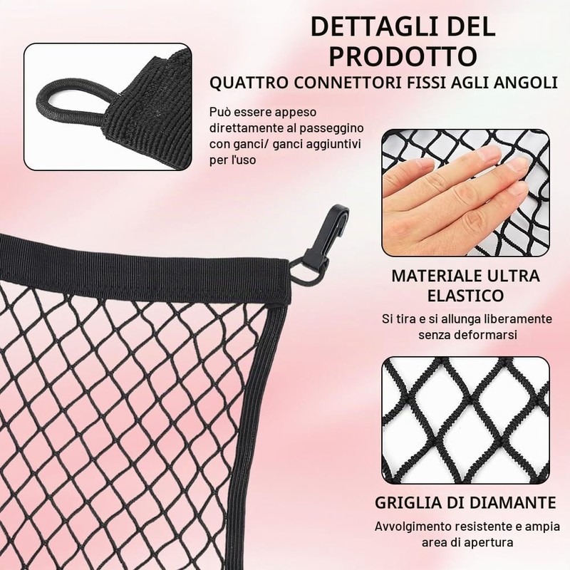 SKJJM Rete per Casco Moto, 2 Pezzi Rete Bagagli per