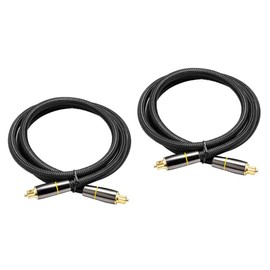 Gatuida 2pcs Optical Audio Cable Male to Male Cord Flexible Audio Cable for Sound Bar Plated for Signal Quality