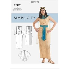 Simplicity SS9167H5 Easy to sew Costumes with Old-School Glamour from The Silver Screen. Pattern Includes Belt Accessories & Luxe Lined Stole. in Miss Sizes 6-22, h5 (6-8-10-12-14)