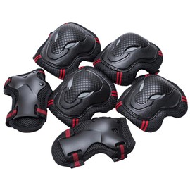 Asdays Protectors Kids Kids Protective Gear Protective Pads Bicycle Wrist Elbow Knee 6 Piece Set (Blue, Small)