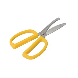 DELISH KITCHEN Pearl Metal Scissors Kitchen Shears Safety Cooking Scissors Yellow CC-1800