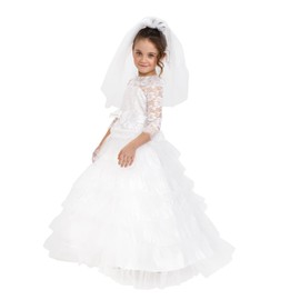 Dress Up America Bride Costume – Dreamy Bridal Dress With Wedding Veil For Girls