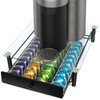 ROWISE Coffee Pod Drawers, Crystal Tempered Glass Pod Holder Drawer