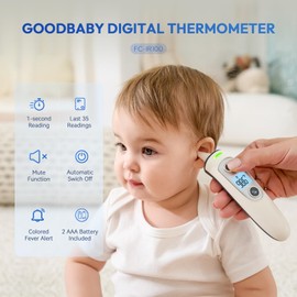 Ear Thermometer for Adults and Kids, Digital Accurate Ear and Forehead Thermometer with Fever Alarm, 1 Second Fast Result, Easy to use, 2 in 1 Mode