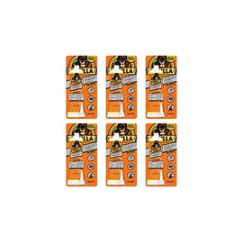 Gorilla Heavy Duty Construction Adhesive, 2.5 ounce Squeeze Tube, White, (Pack of 6)