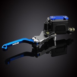 MZS Gold 7/8 Levers, Brake Master Cylinder Clutch Lever Set Pivot Adjustable CNC Universal Compatible with Motorcycle Street Sport Dirt Pit Mini Bike Scooter