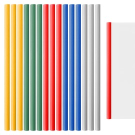 A4 Slide Binders,15PCS 5 Colors Binding Bars Slide Grip,Plastic Spine Bars,Sliding Paper Binder for Report Cover Office Document Study and School Office Documents Classification