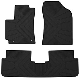 Kazoner Floor Mats Compatible with 2009-2013 Toyota Corolla, Custom Fit All Weather Toyota Corolla Car Mats, Latex Heavy Duty Floor Liners Black 3-pc Set, 2010 2011 2012