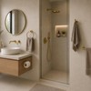 Juego de accesorios para baño 4 piezas – Acabado dorado,