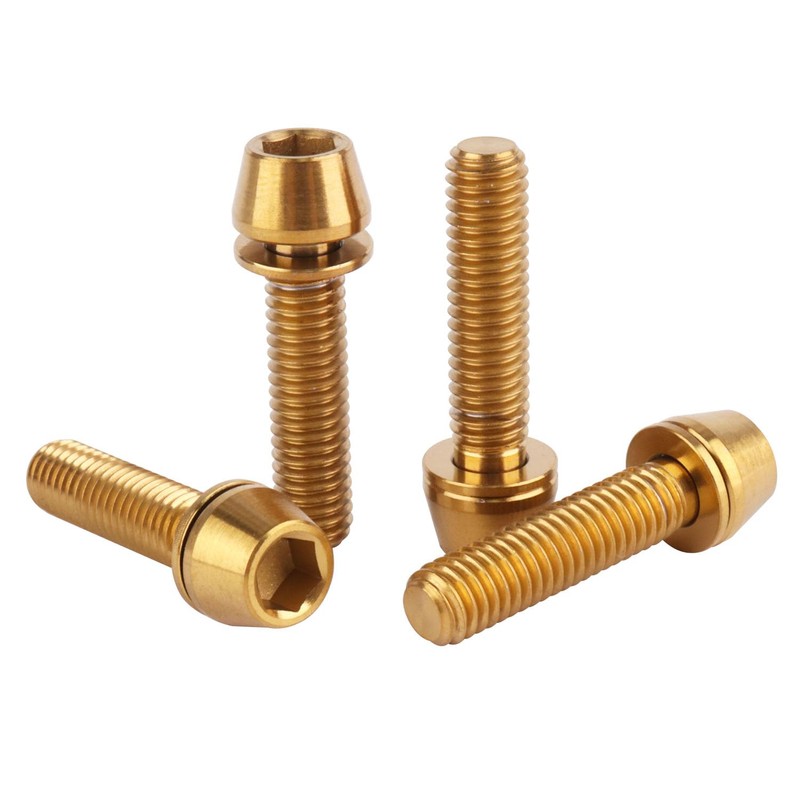 UHDFBDHF 4Pcs Titanium Bolt M6 x 25mm Allen Hex Bolts
