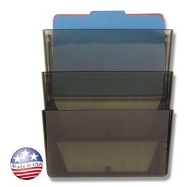 Officemate Wall File, Smoke, Set of 3 (21421)