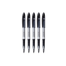 Uni-Ball UBA-188-L Fountain Pen Tip 0.7mm Air Rollerball Pens, Black Gel, 5 Pack