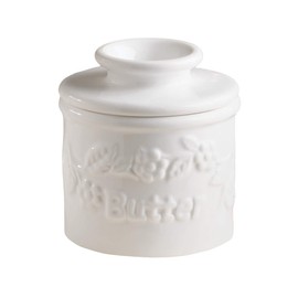 Butter Bell Vasija para mantequilla, blanco, (White Raised Floral), 1