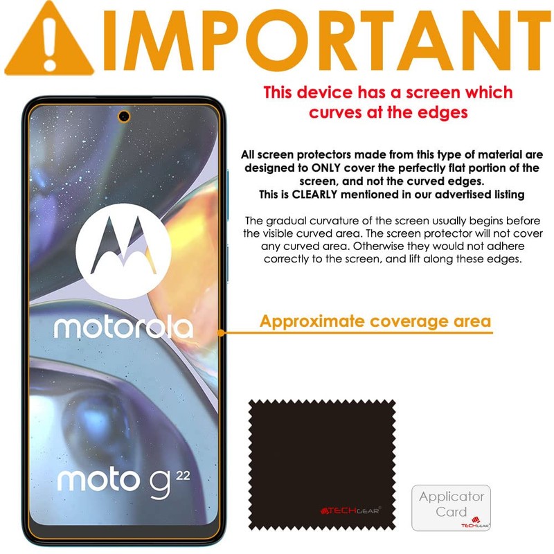 TECHGEAR [3 Pack] Screen Protectors Compatible for Motorola Moto G22,