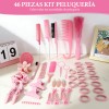 Kit 46pz Peine De Masaje De Cepillo Adecuado Cabello Rizad