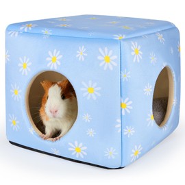 Bienbee Guinea Pig Hideout, Washable Guinea Pigs House Cozy Guinea Pigs Bed for Small Pet Bunny/Rabbit/Hamster/Chinchilla Guinea Pig Accessories Daisy