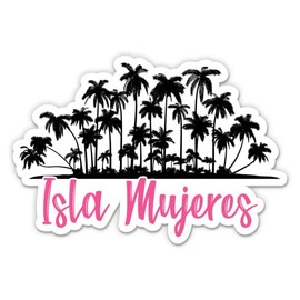 Squiddy Isla Mujeres - Vinyl Sticker Decal for Phone, Laptop, Water Bottle (3" high)