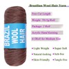 Kachanaa 2 Roll Brown Brazilian Wool Hair Yarn for Jumbo