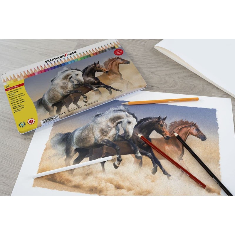 Eberhard Faber 514836 Colouring Pencil, Hexagonal, Pack of 36, Tin